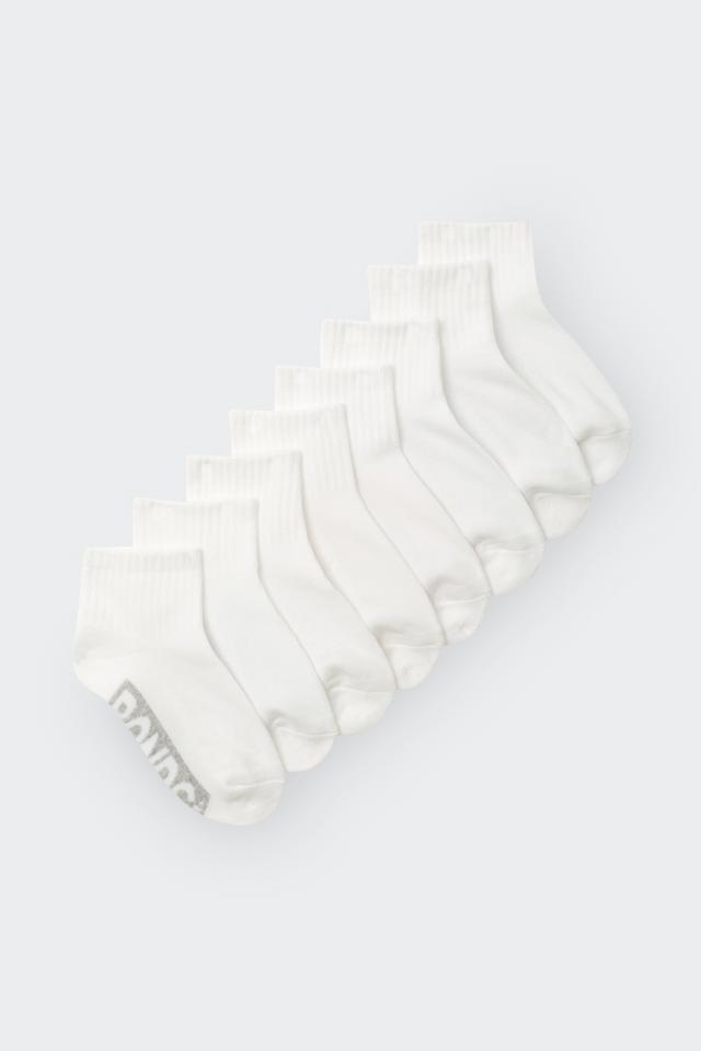 Kids Logo Quarter Crew Socks 8 Pack
