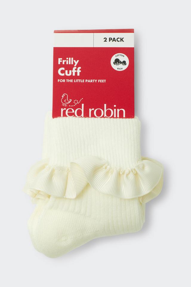 Red Robin Frilly Cuff Socks 2 Pack
