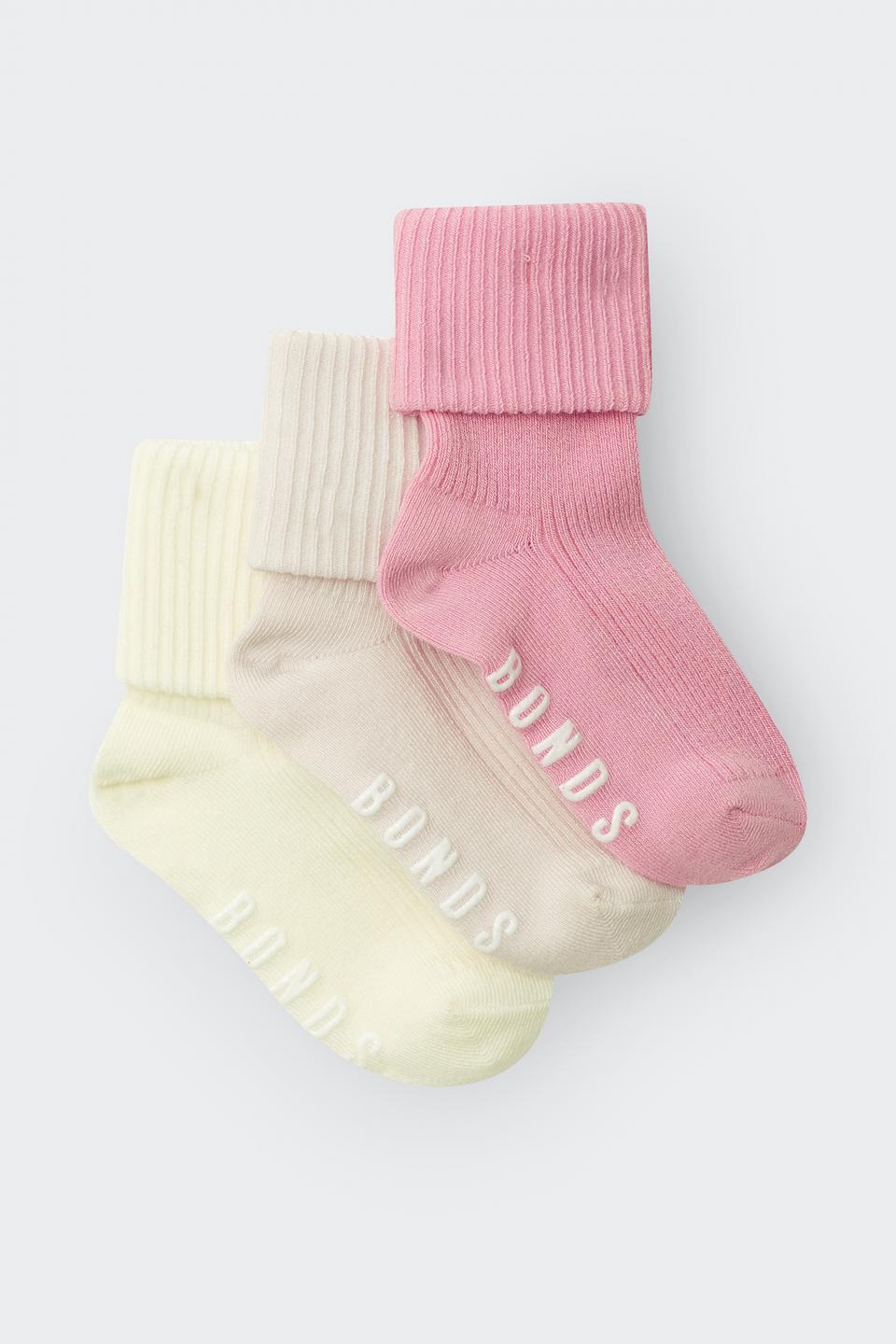 Baby Wondergrow Socks with Cuff 3 Pack