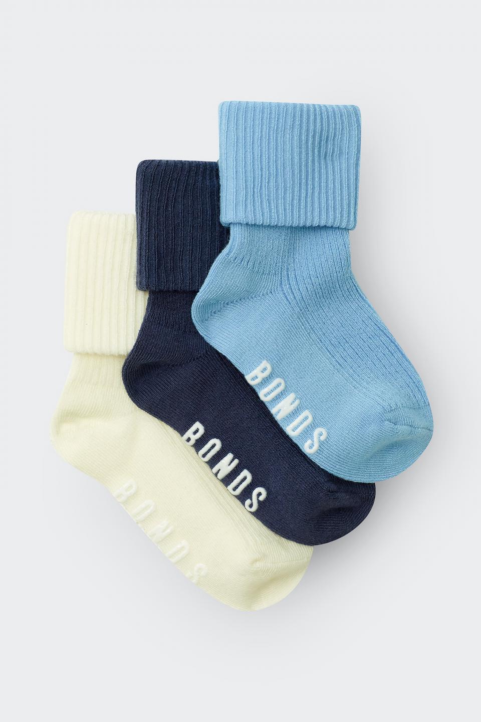Baby Wondergrow Socks with Cuff 3 Pack