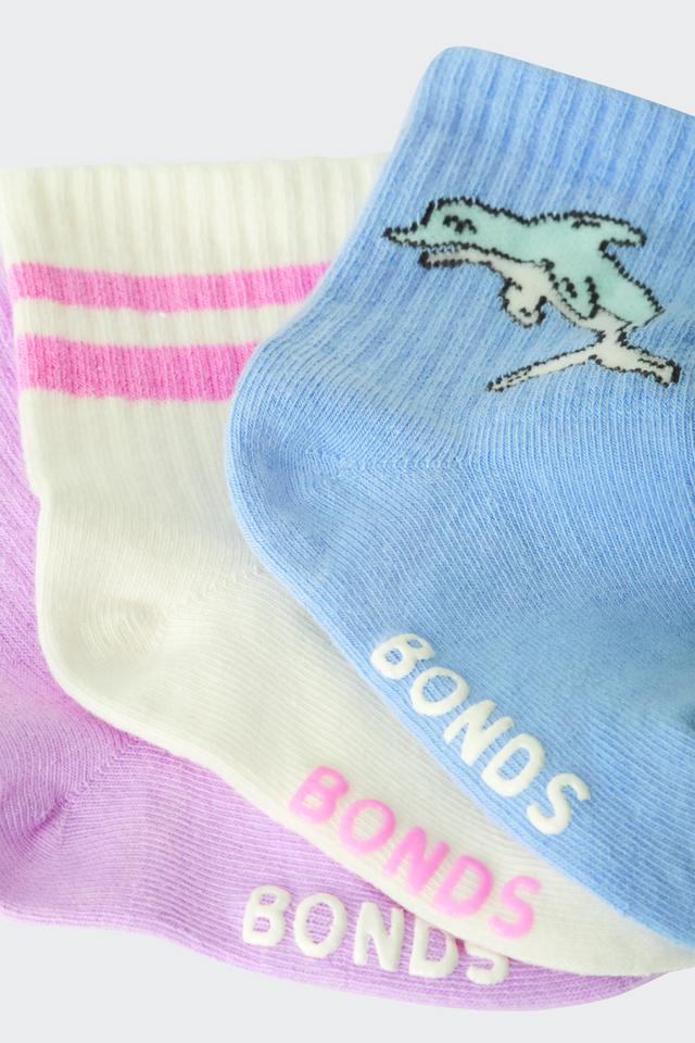 Baby Pattern Rib Crew Sock 3 Pack