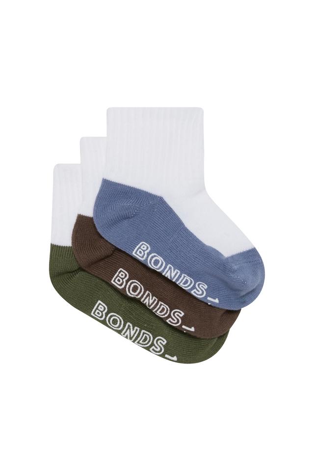 Baby Logo Lightweight Quarter Crew Socks 3 Pack
