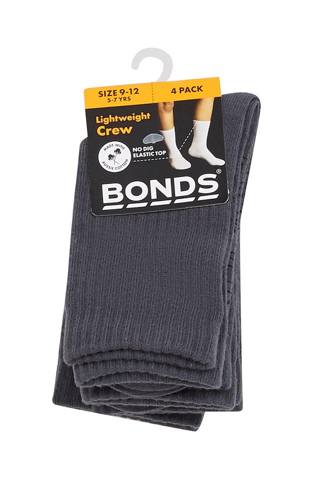 Kids Logo Light Crew Socks 4 Pack