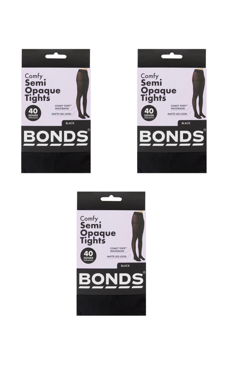 Semi Opaque 40 Denier Tights 3 Pack