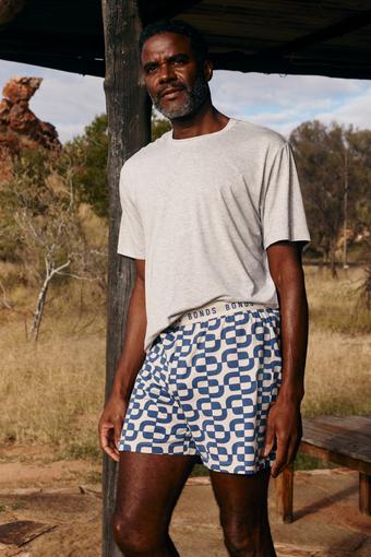 Sleep Aussie Cotton Short (Retro Check Stone Throw)