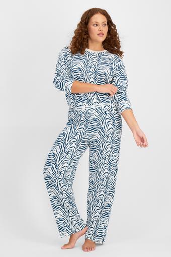 Sleep Wide Leg Aussie Cotton Pant (Seeing Stripes Marscapone)