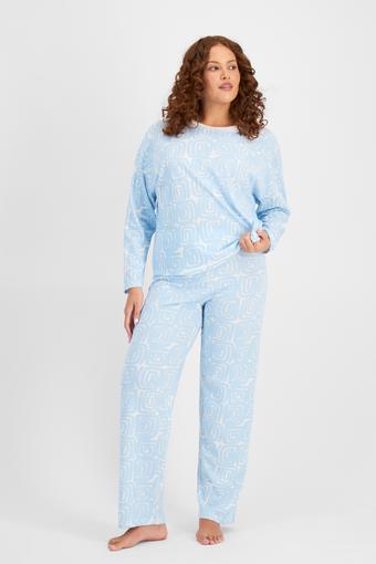 Sleep Wide Leg Aussie Cotton Pant (Dreamy Swirls)