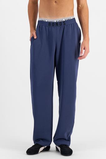 Sweats Cotton Logo Straight Leg Trackie (Denim Dream)