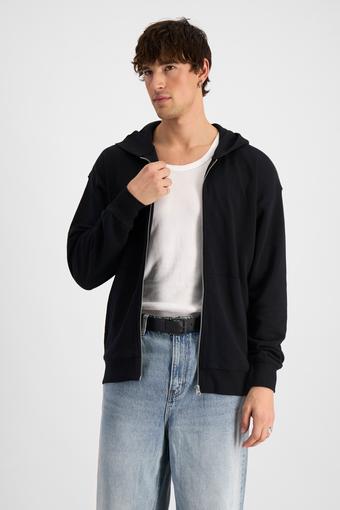 Sweats Cotton Zip Hoodie (Nu Black)