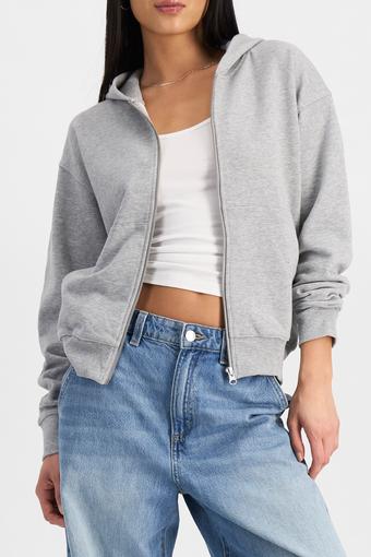 Sweats Cotton Zip Hoodie (Electric Marle)