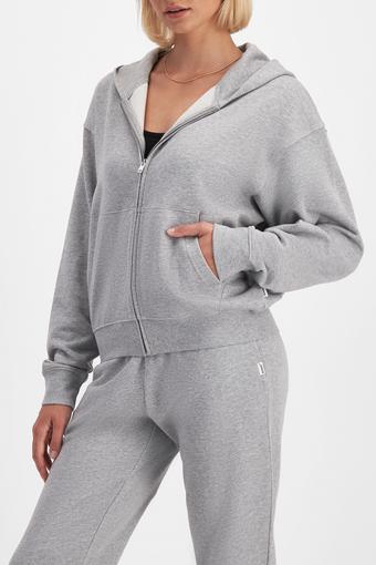 Sweats Cotton Zip Hoodie (Electric Marle)