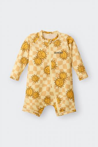 Swim Long Sleeve Zippy (Checky Sun Sunny)