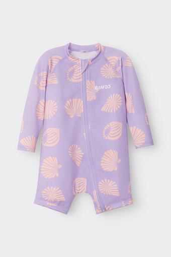 Swim Long Sleeve Zippy (Shell Me About Lilac)