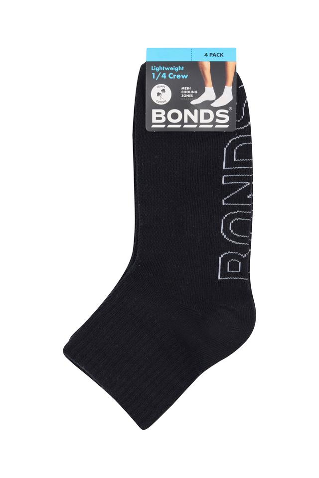 Mens Logo Lightweight Quarter Crew 4 Pack