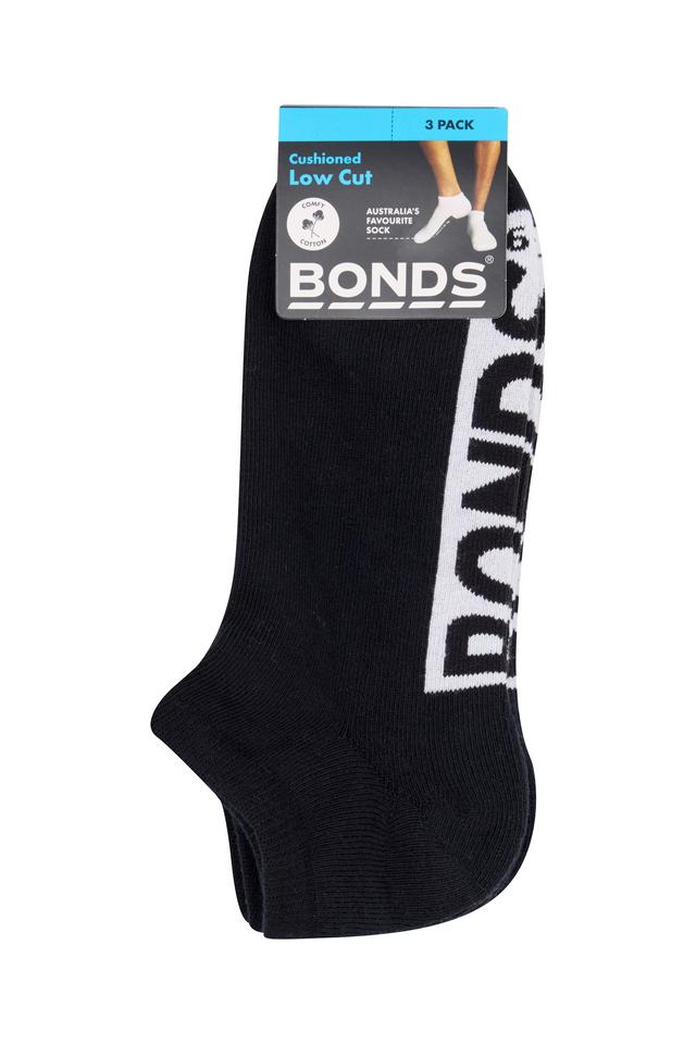Mens Logo Cushioned Low Cut 3 Pack