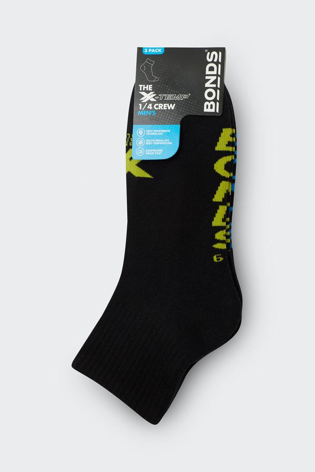 Mens X-Temp Quarter Crew Socks 3 Pack