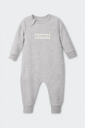Tech Sweats Zip Wondersuit (New Grey Marle)