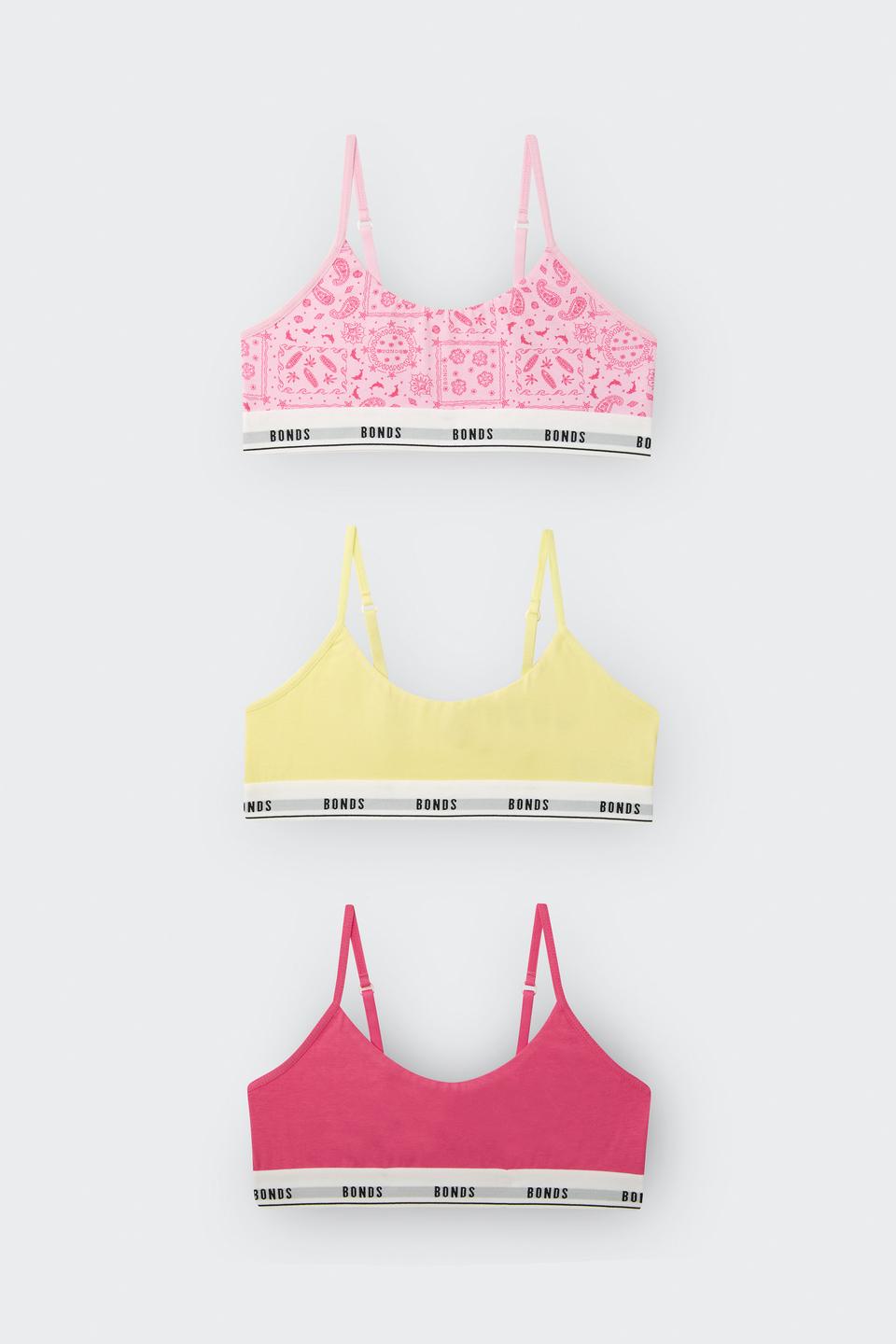 Girls Hipster Scoop Crop 3 Pack