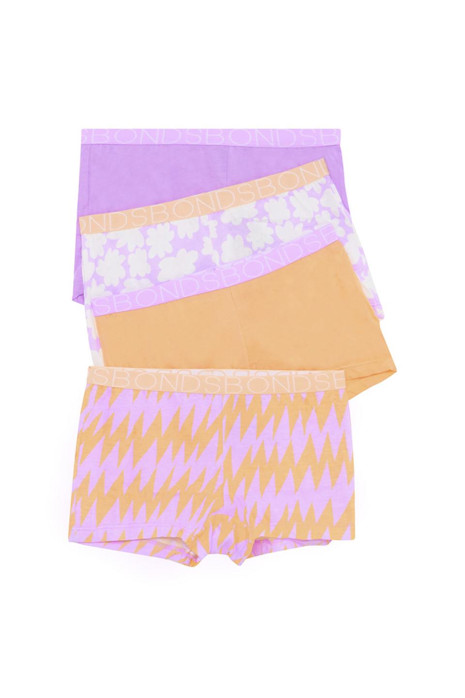 Girls Shortie 4 Pack