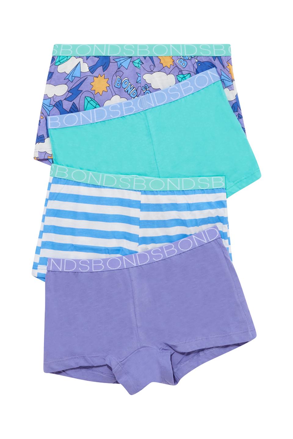 Girls Shortie 4 Pack