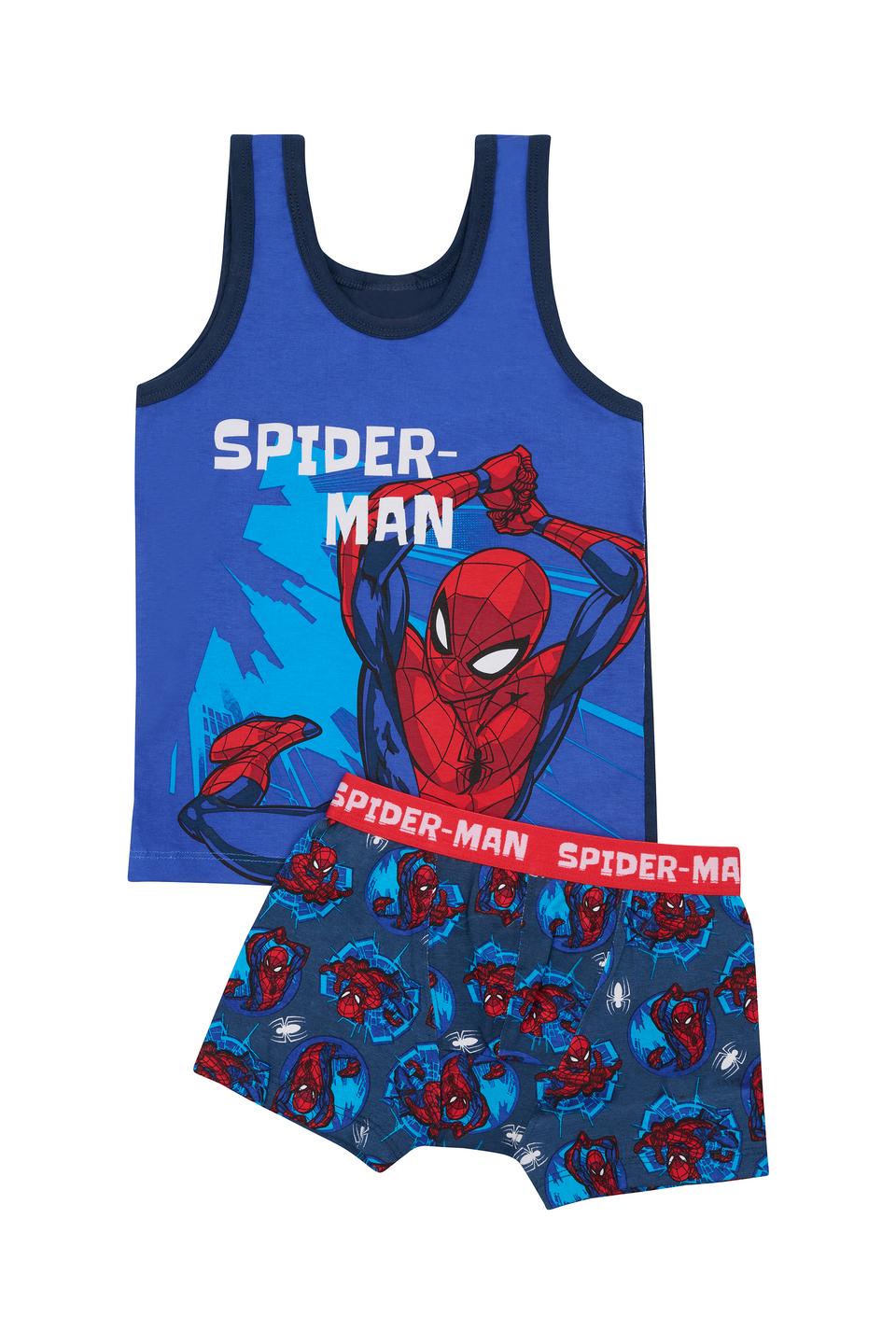 Boys Spiderman Singlet & Trunk Set