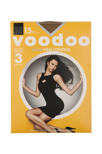 Voodoo Shine Firm Control Sheers 15 Denier 3 Pack (Brazillian)
