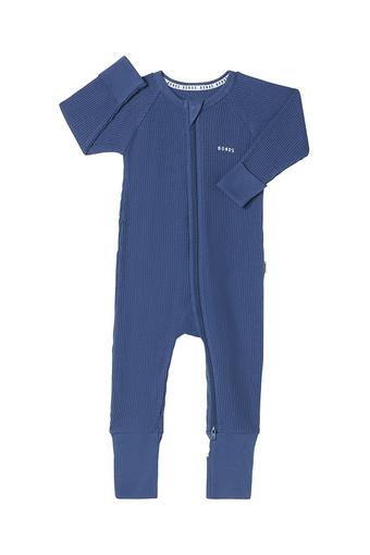 Waffle Zip Wondersuit (Bastille Blue)