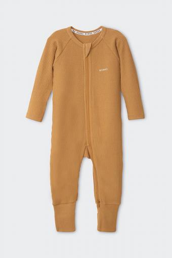 Waffle Zip Wondersuit (Maple Butter)