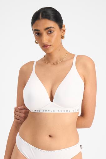 Wirefree Tee Bra (White)