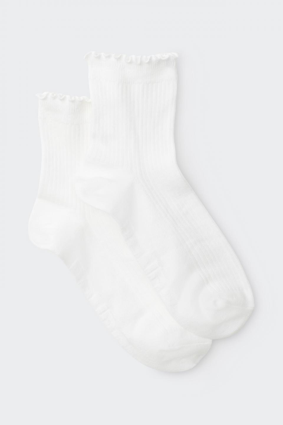 Womens Frill Anklet Socks 2 Pack