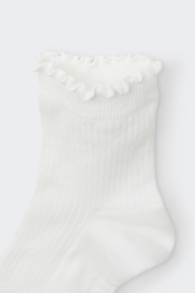 Womens Frill Anklet Socks 2 Pack