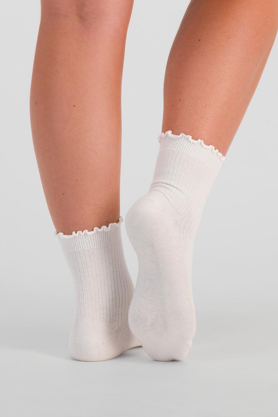 Womens Frill Anklet Socks 2 Pack