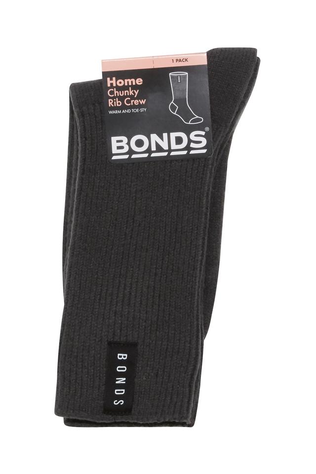 Womens Home Chunky Rib Crew Socks 1 Pack
