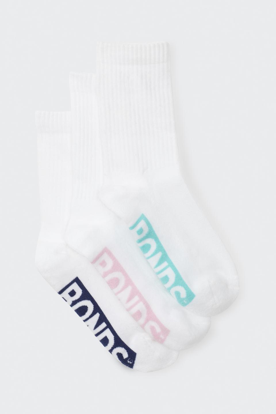 Womens Logo Cushioned Crew Socks 3 Pack
