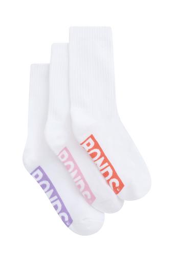 Womens Logo Cushioned Crew Socks 3 Pack (Pack 03)