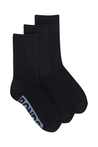 Womens Logo Cushioned Crew Socks 3 Pack (Pack 04)