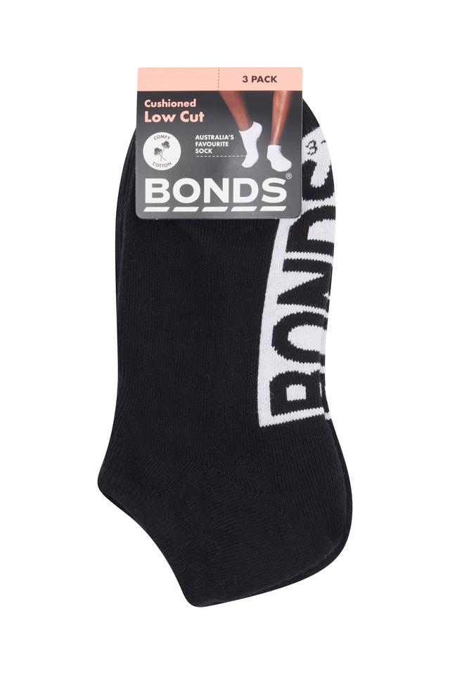 Womens Logo Cushioned Low Cut 3 Pack
