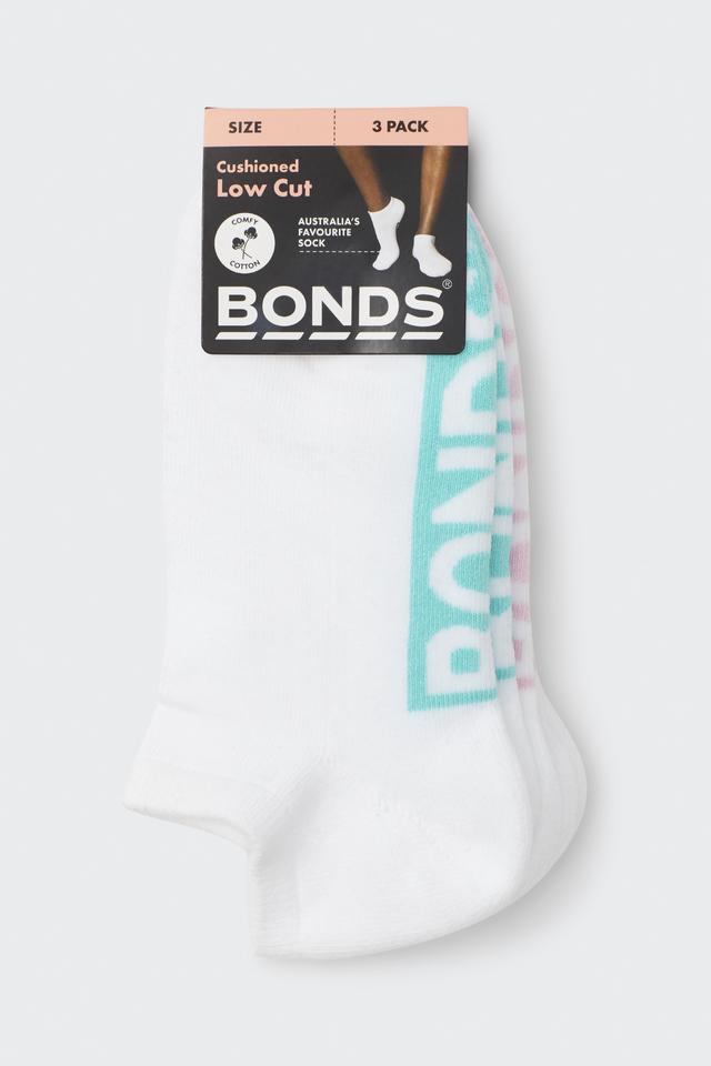 Womens Logo Cushioned Low Cut Socks 3 Pack