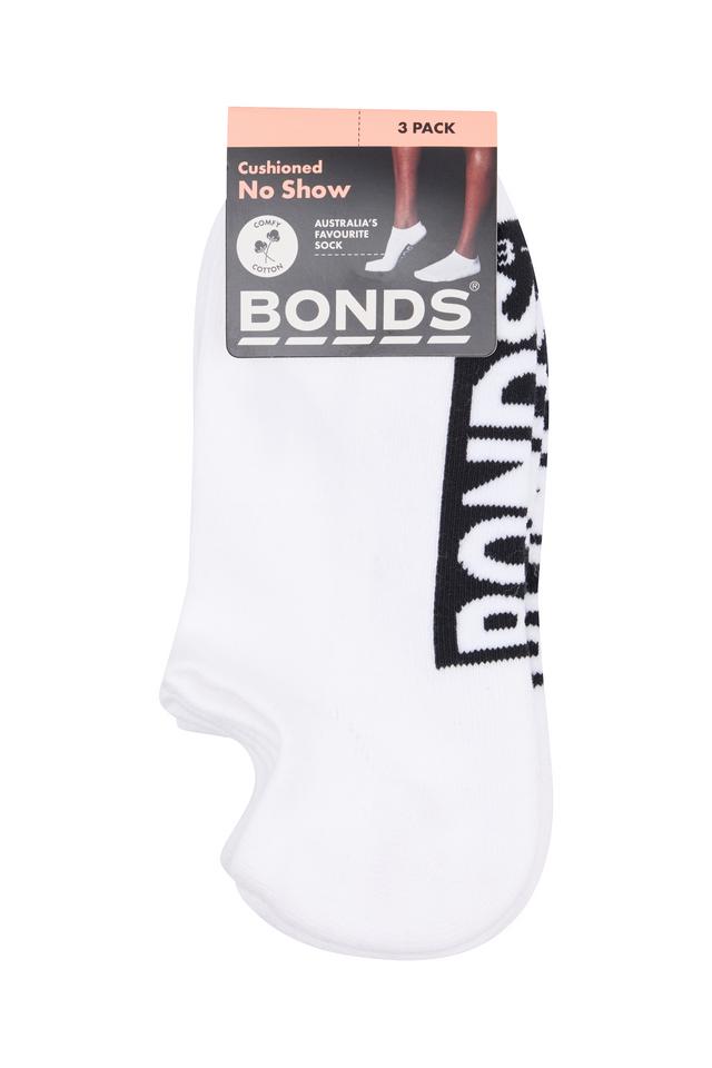 Womens Logo Cushioned No Show 3 Pack