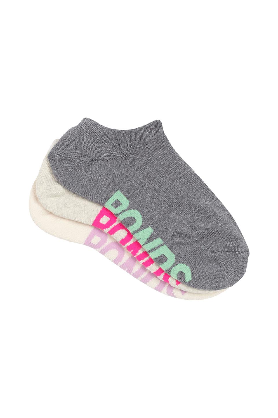 Womens Logo Cushioned No Show Socks 3 Pack