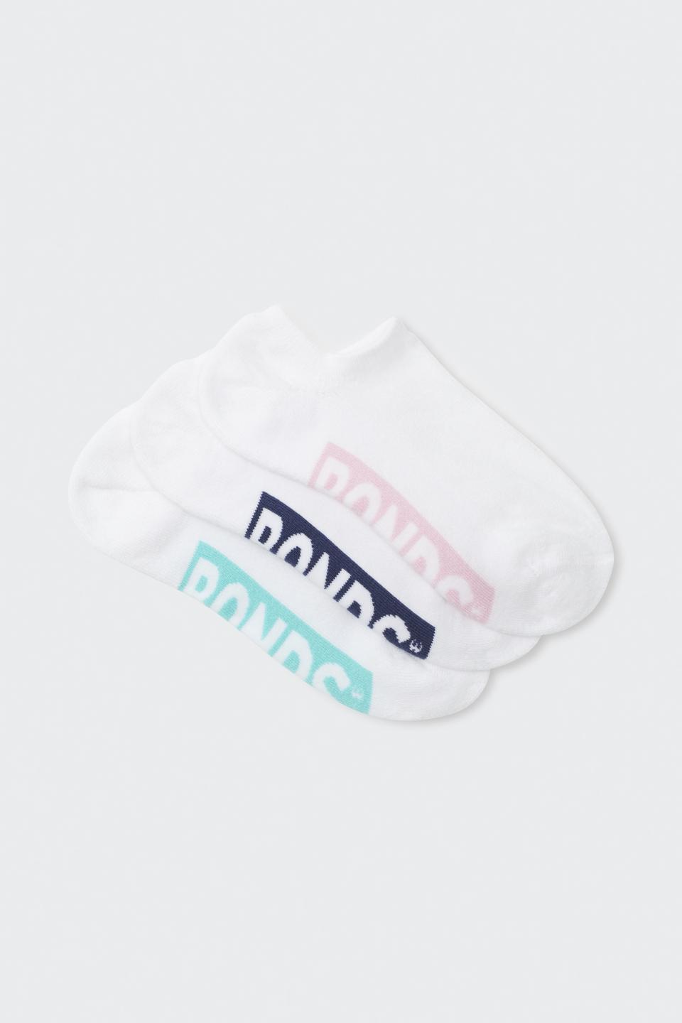 Womens Logo Cushioned No Show Socks 3 Pack