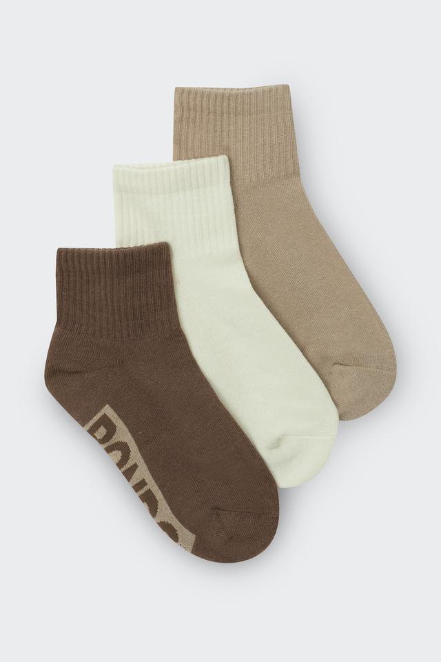 Womens Logo Cushioned Quarter Crew Socks 3 Pack