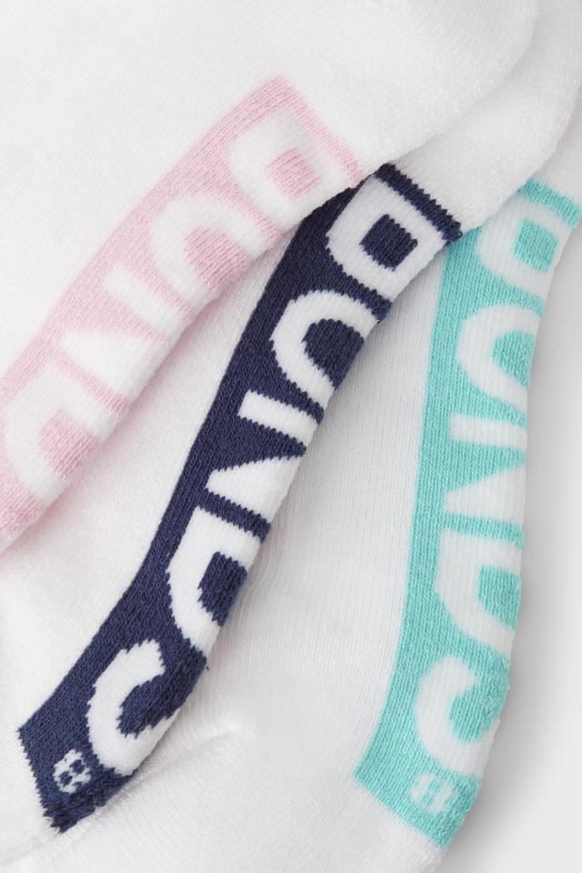 Womens Logo Cushioned Quarter Crew Socks 3 Pack
