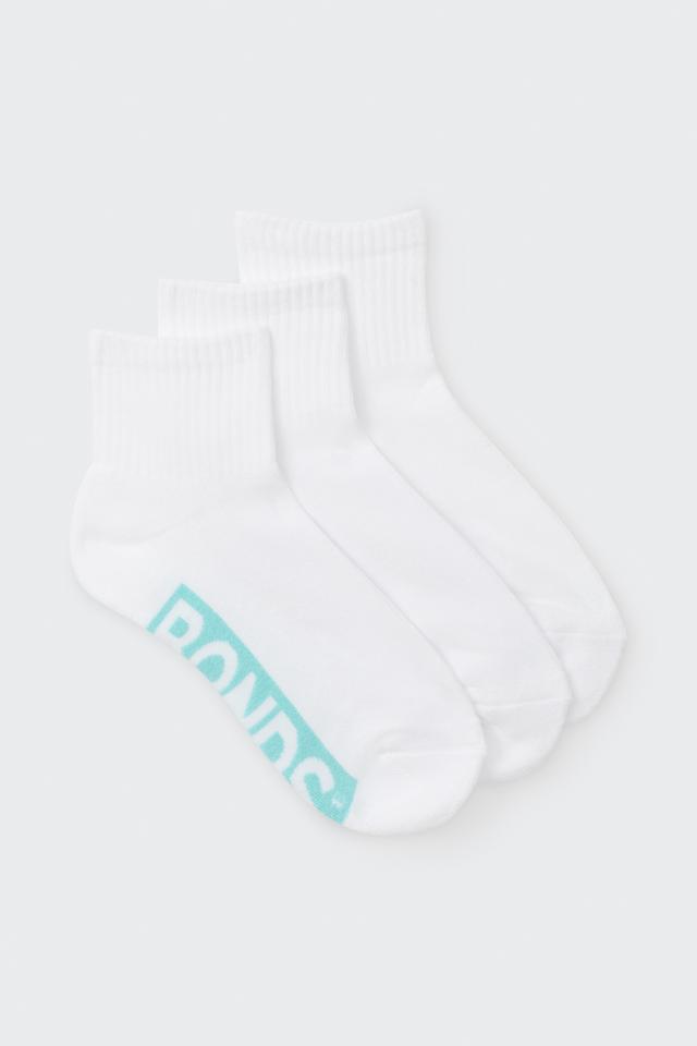 Womens Logo Cushioned Quarter Crew Socks 3 Pack
