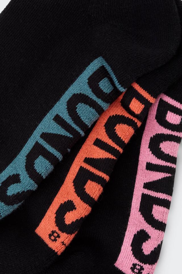 Womens Logo Cushioned Quarter Crew Socks 3 Pack