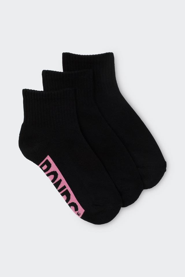 Womens Logo Cushioned Quarter Crew Socks 3 Pack