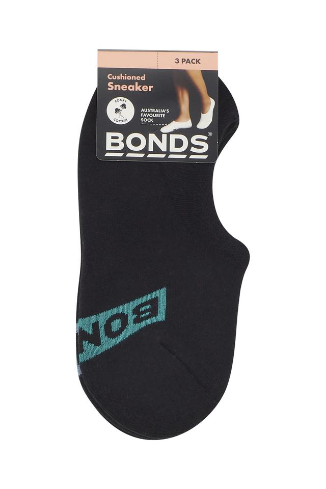 Womens Logo Cushioned Sneaker Socks 3 Pack