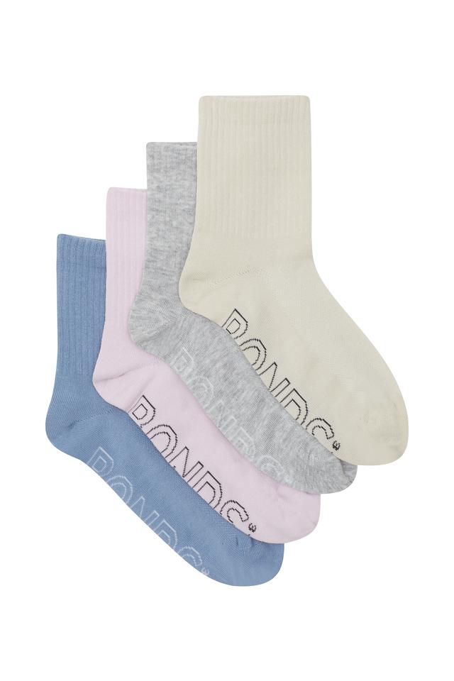 Womens Logo Light 1/2 Crew Socks 4 Pack