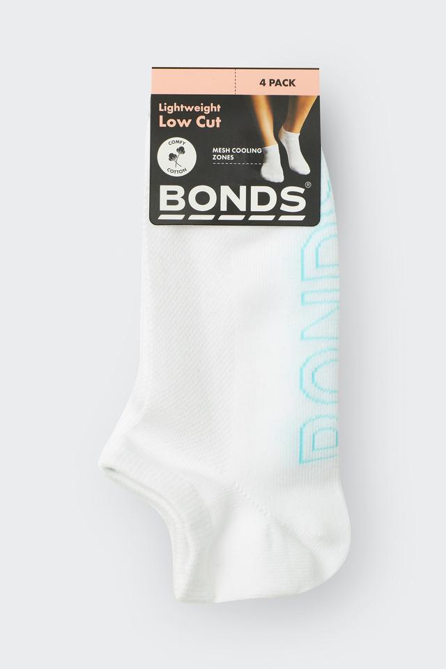 Womens Logo Light Low Cut Socks 4 Pack