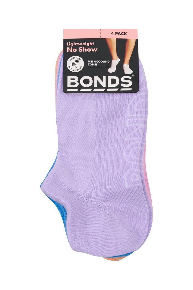 Womens Logo Light No Show Socks 4 Pack